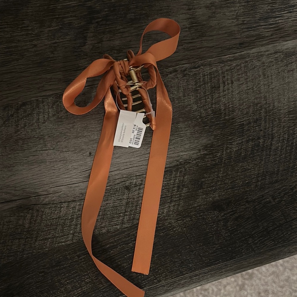 Anthropologie Orange and Silver Hair Styling Accessory